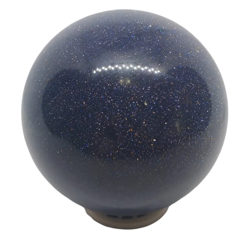593G Blue Sandstone Crystal Sphere