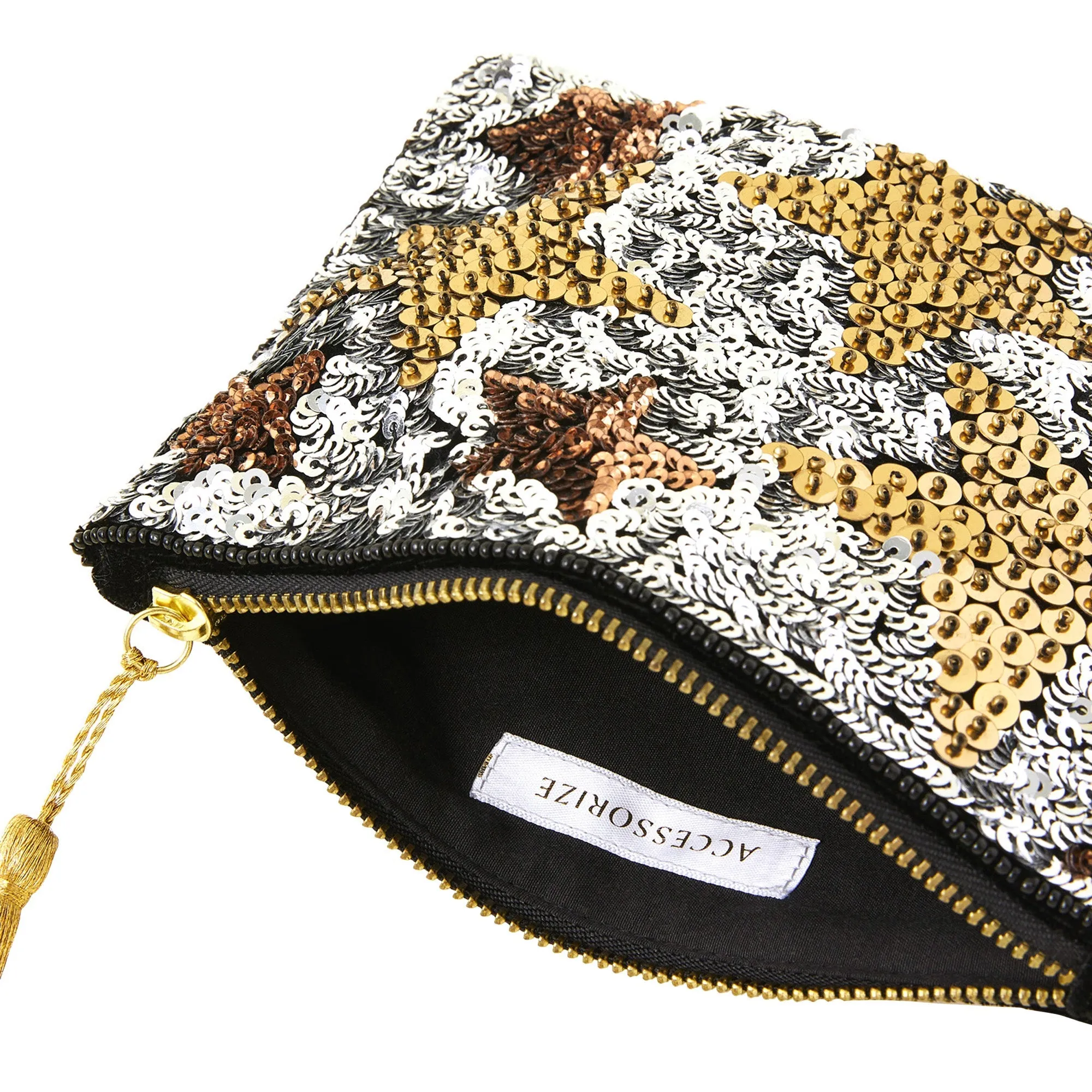 Accessorize London Women's Multi Sequin Star Flat Pouch