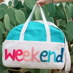 Aqua "Weekend" Duffle Weekender