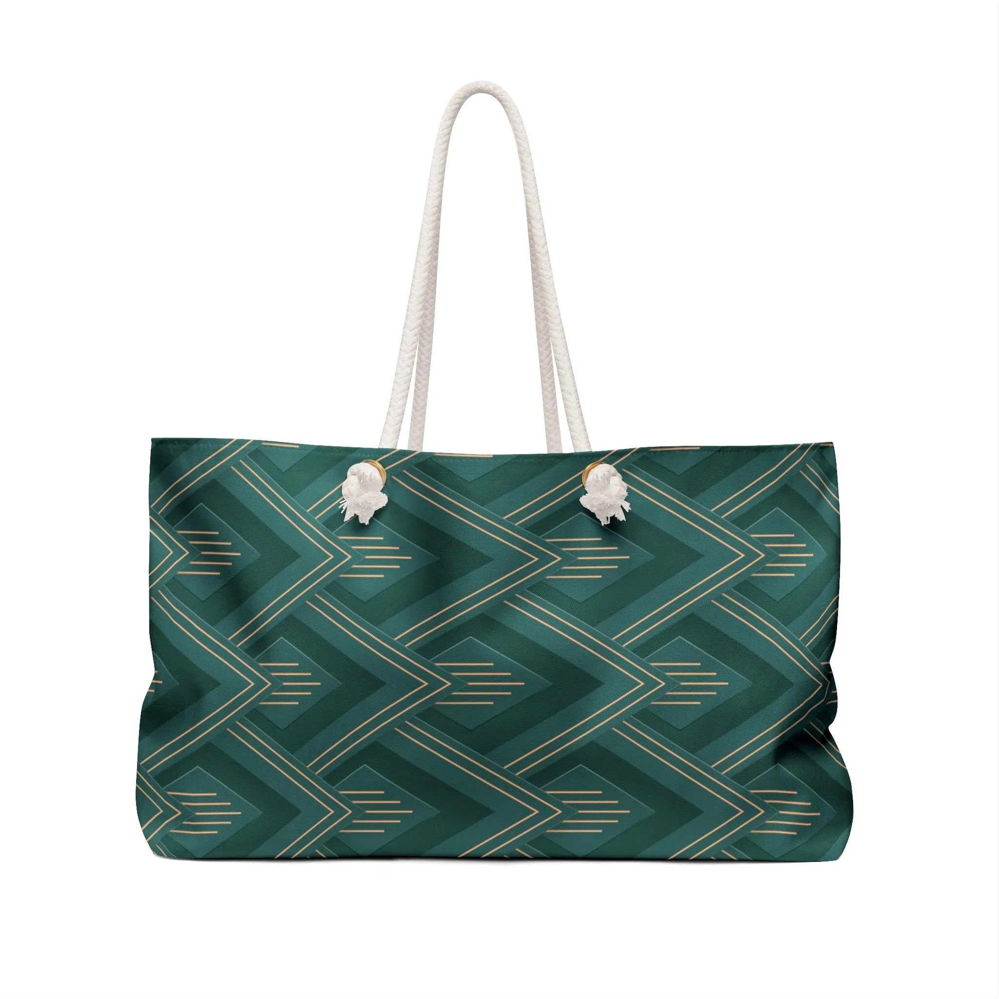 Aztec design Green pattern Weekender Bag  24'' x 13''