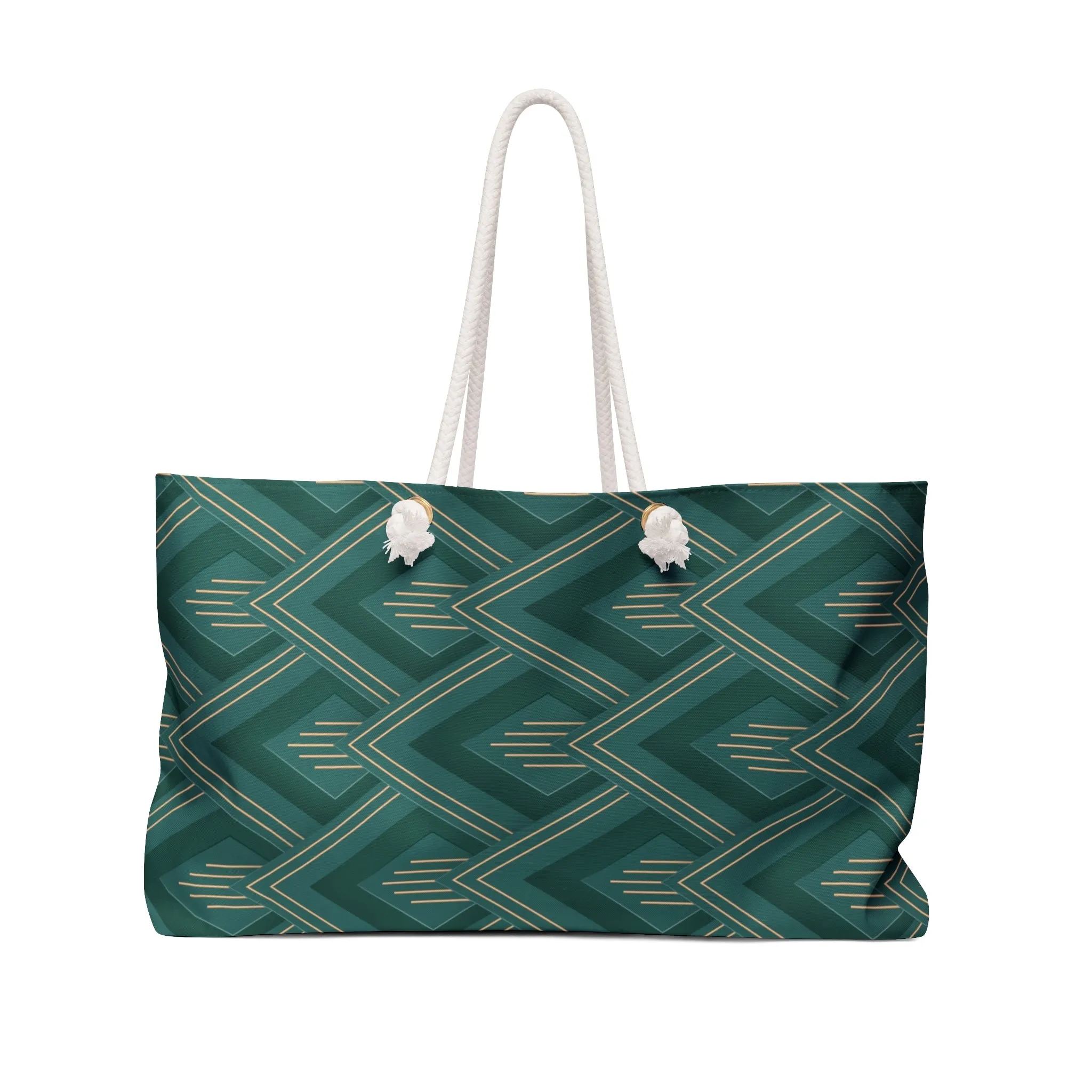Aztec design Green pattern Weekender Bag  24'' x 13''
