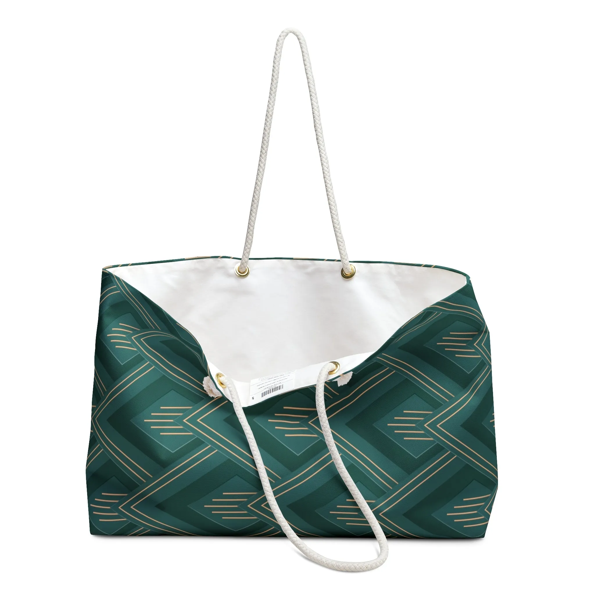 Aztec design Green pattern Weekender Bag  24'' x 13''