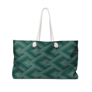 Aztec design Green pattern Weekender Bag  24'' x 13''