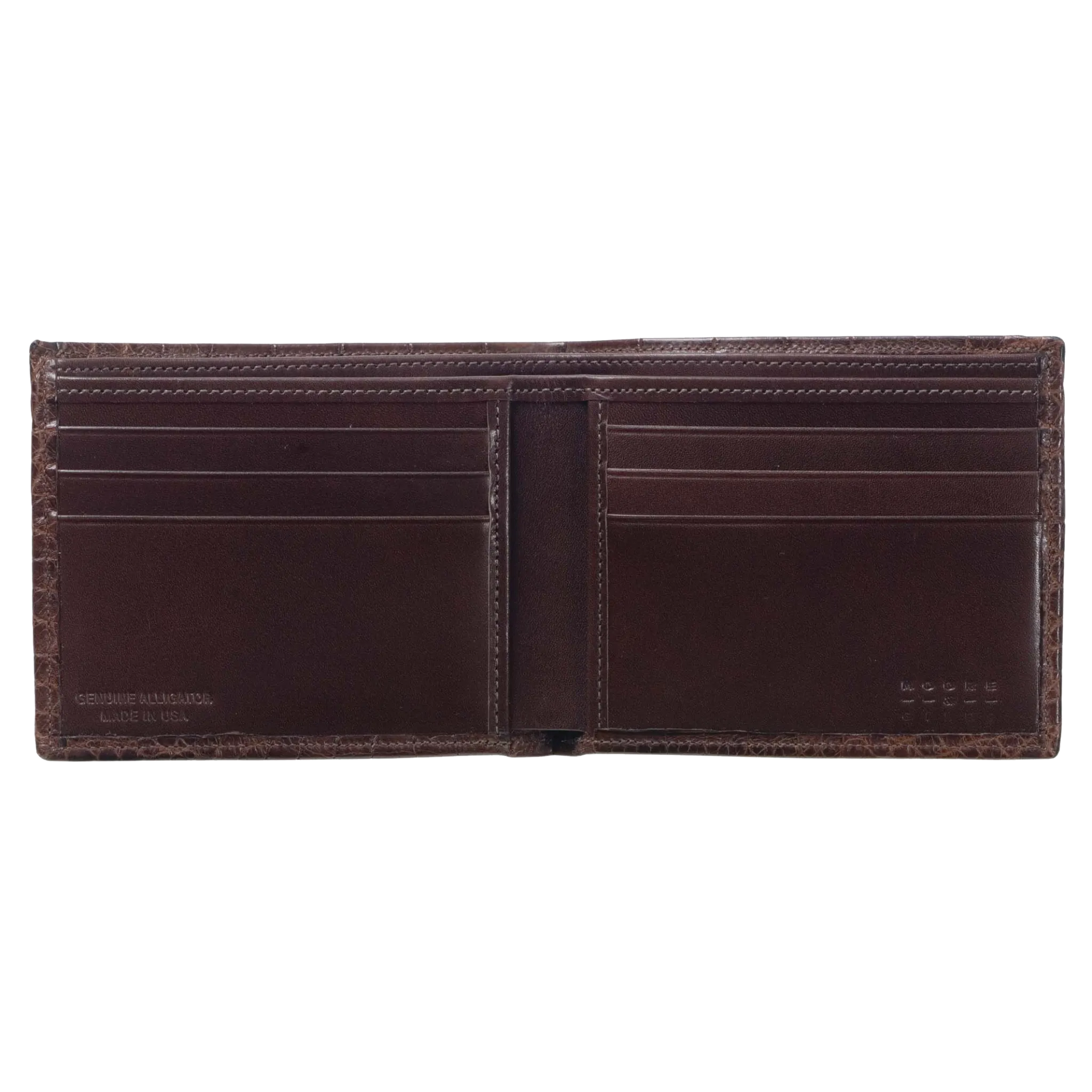 BI-FOLD WALLET CHOCOLATE ALLIG