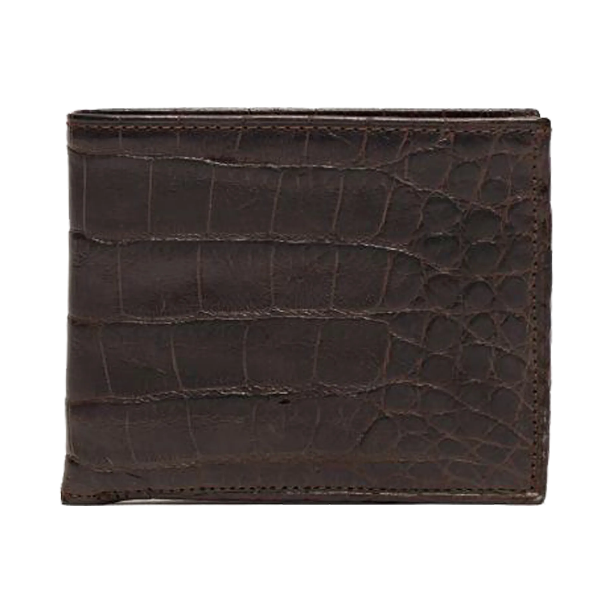 BI-FOLD WALLET CHOCOLATE ALLIG