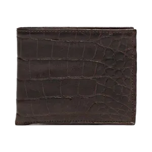 BI-FOLD WALLET CHOCOLATE ALLIG