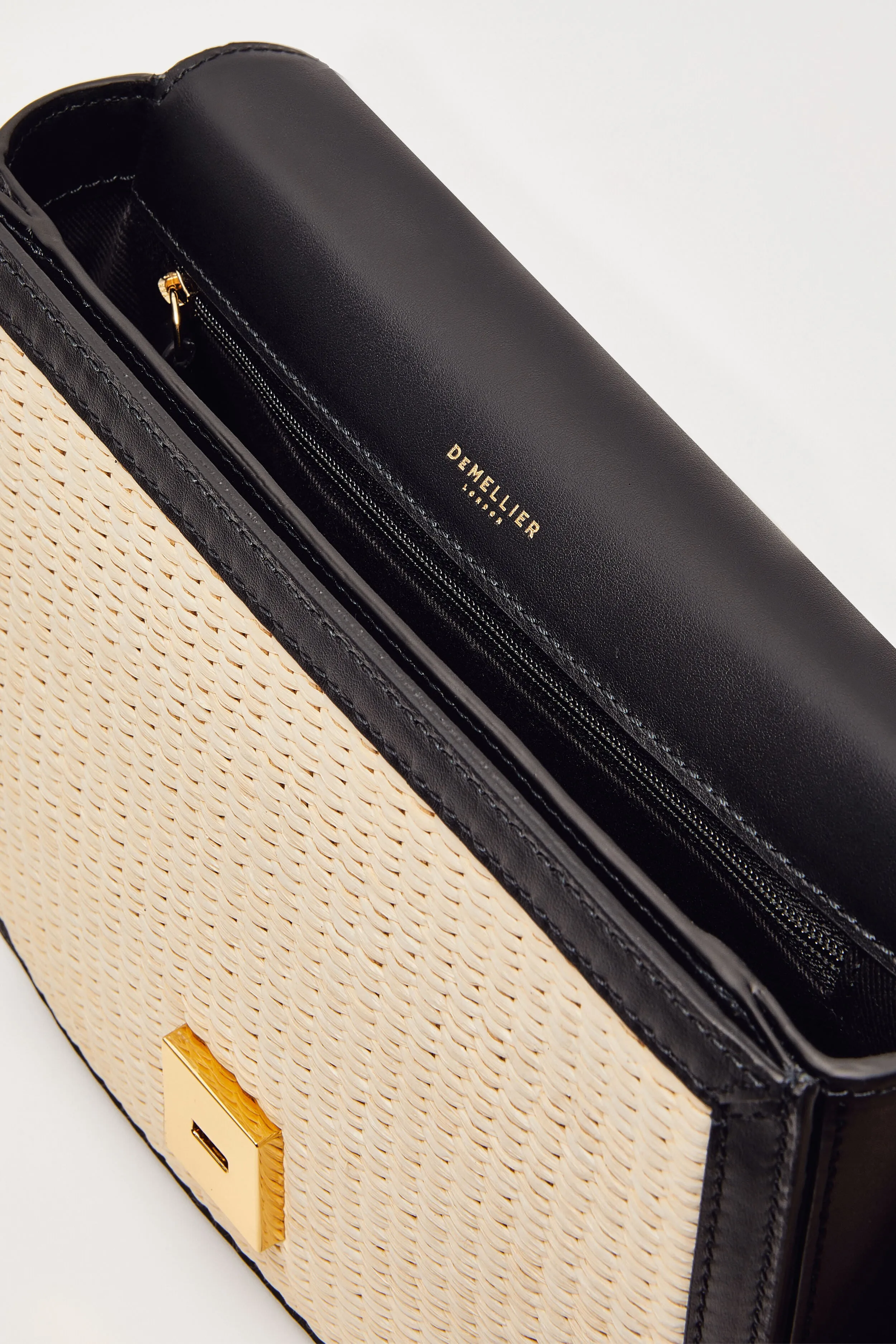 Black Natural Raffia Vancouver Bag