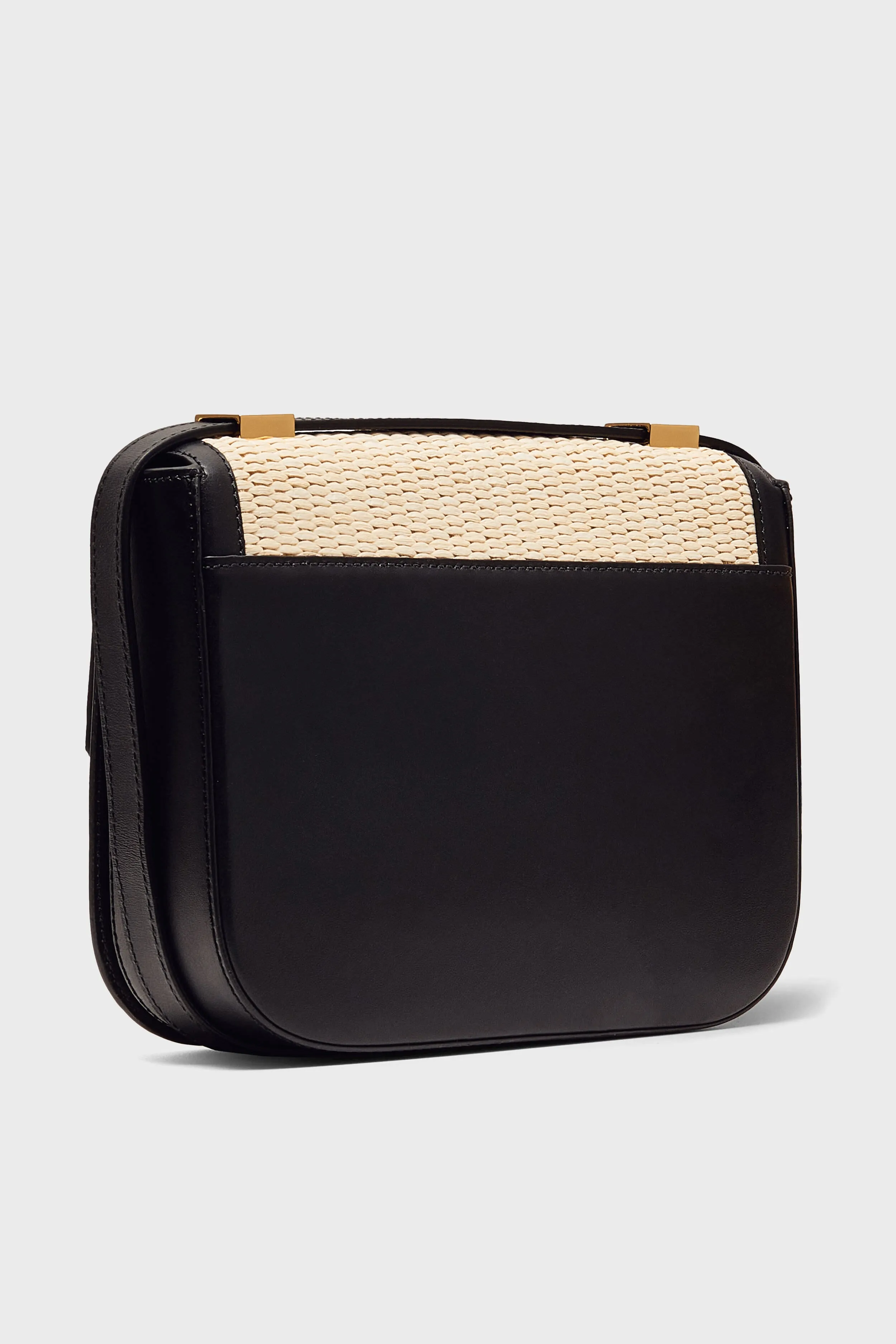 Black Natural Raffia Vancouver Bag