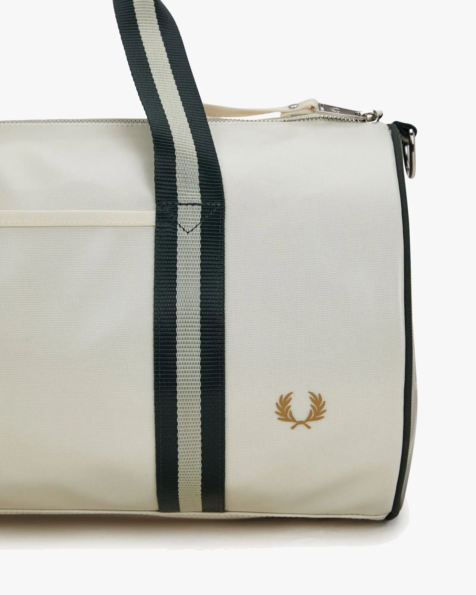 Fred Perry Classic Barrel Bag - Ecru / Night Green