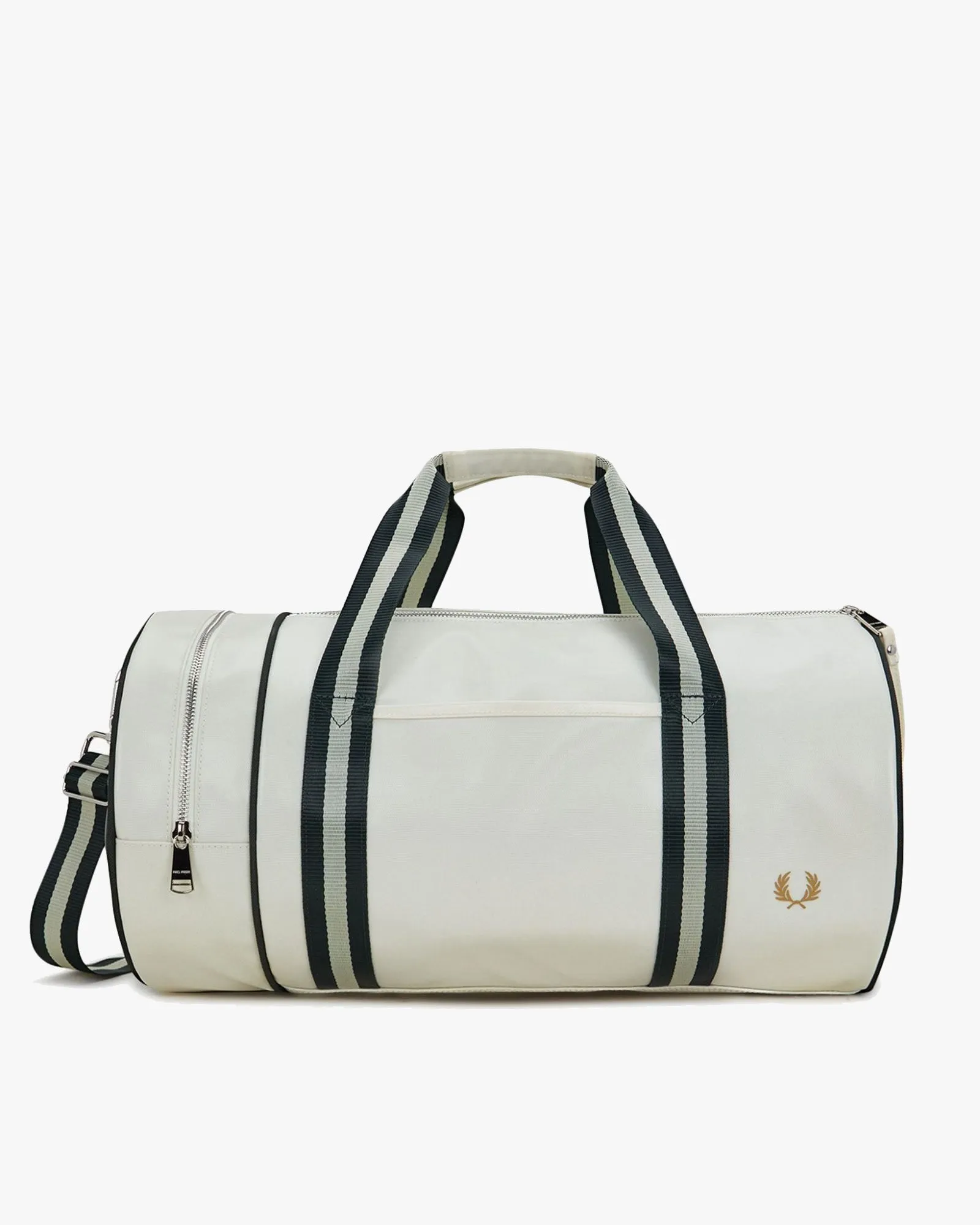 Fred Perry Classic Barrel Bag - Ecru / Night Green
