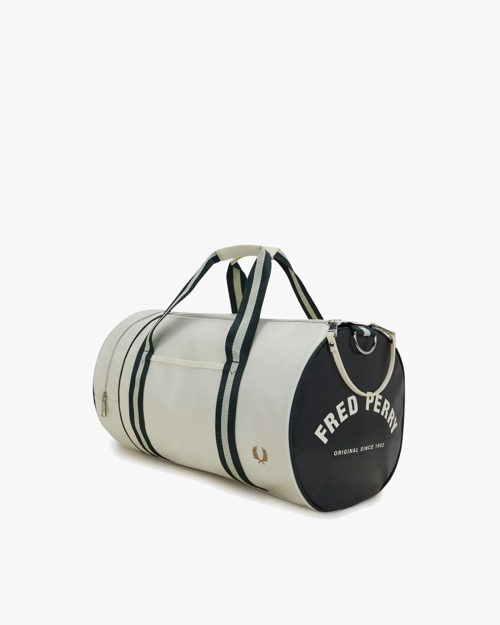 Fred Perry Classic Barrel Bag - Ecru / Night Green