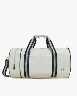 Fred Perry Classic Barrel Bag - Ecru / Night Green