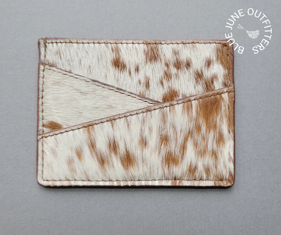 Genuine Hair On Leather Credit Card Holder