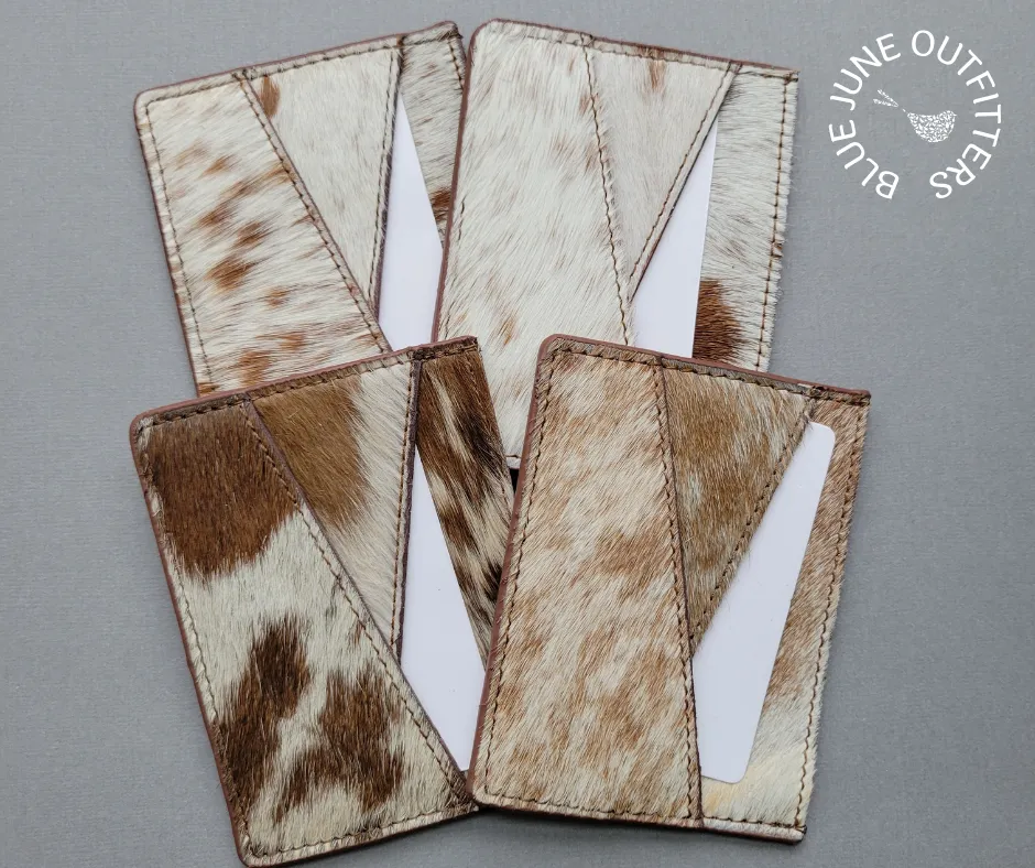 Genuine Hair On Leather Credit Card Holder