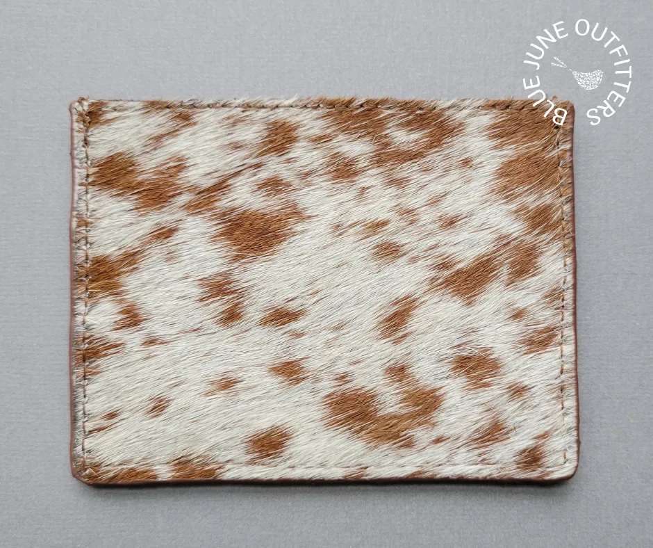 Genuine Hair On Leather Credit Card Holder