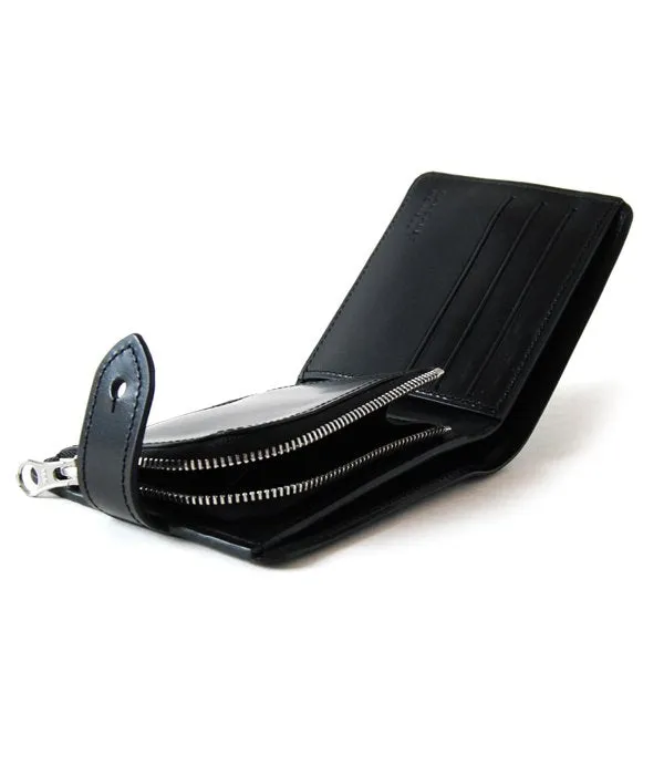 MARGARET HOWELL/BRIDLE LEATHER BI-FOLD WALLET(BLACK)