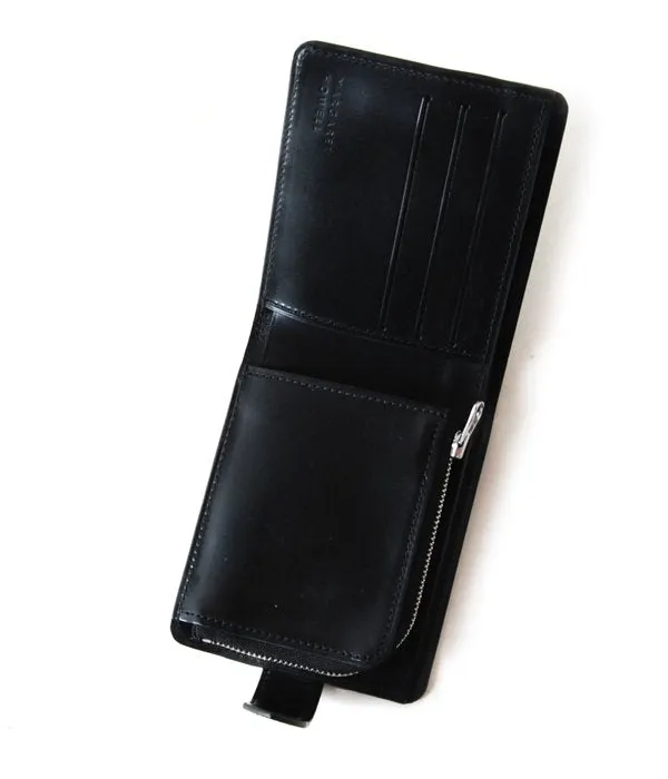 MARGARET HOWELL/BRIDLE LEATHER BI-FOLD WALLET(BLACK)