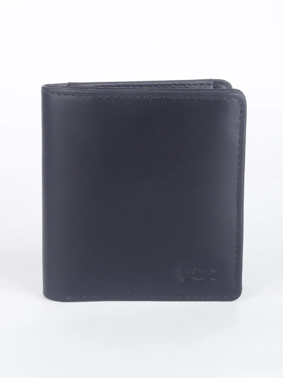 Men's Black Solid Bi-Fold Wallet
