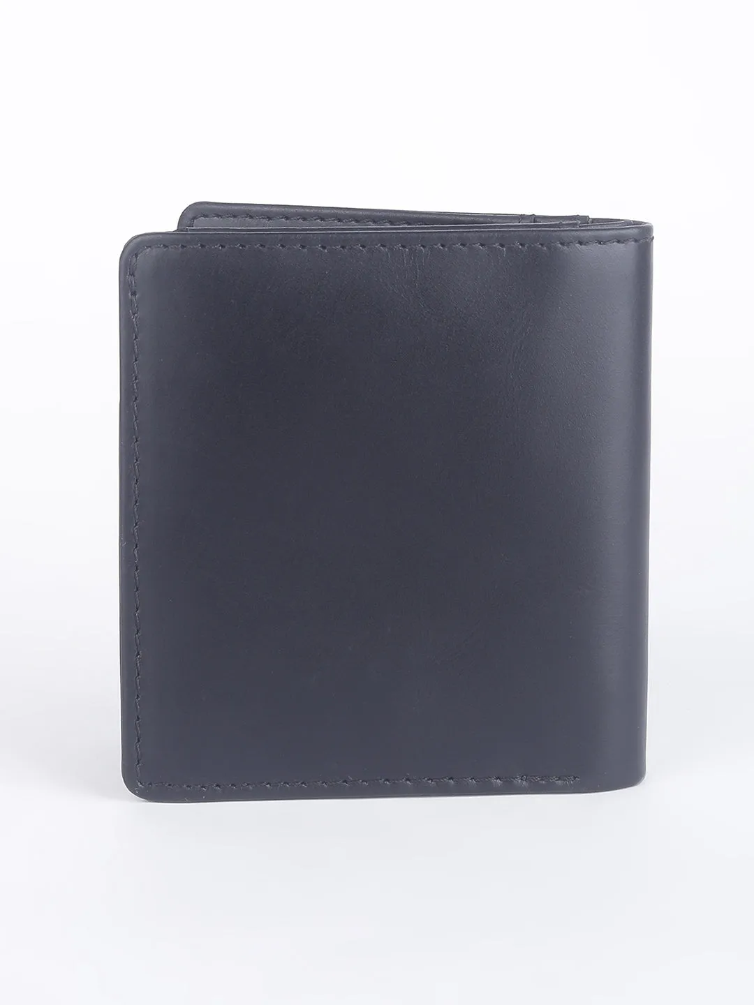 Men's Black Solid Bi-Fold Wallet
