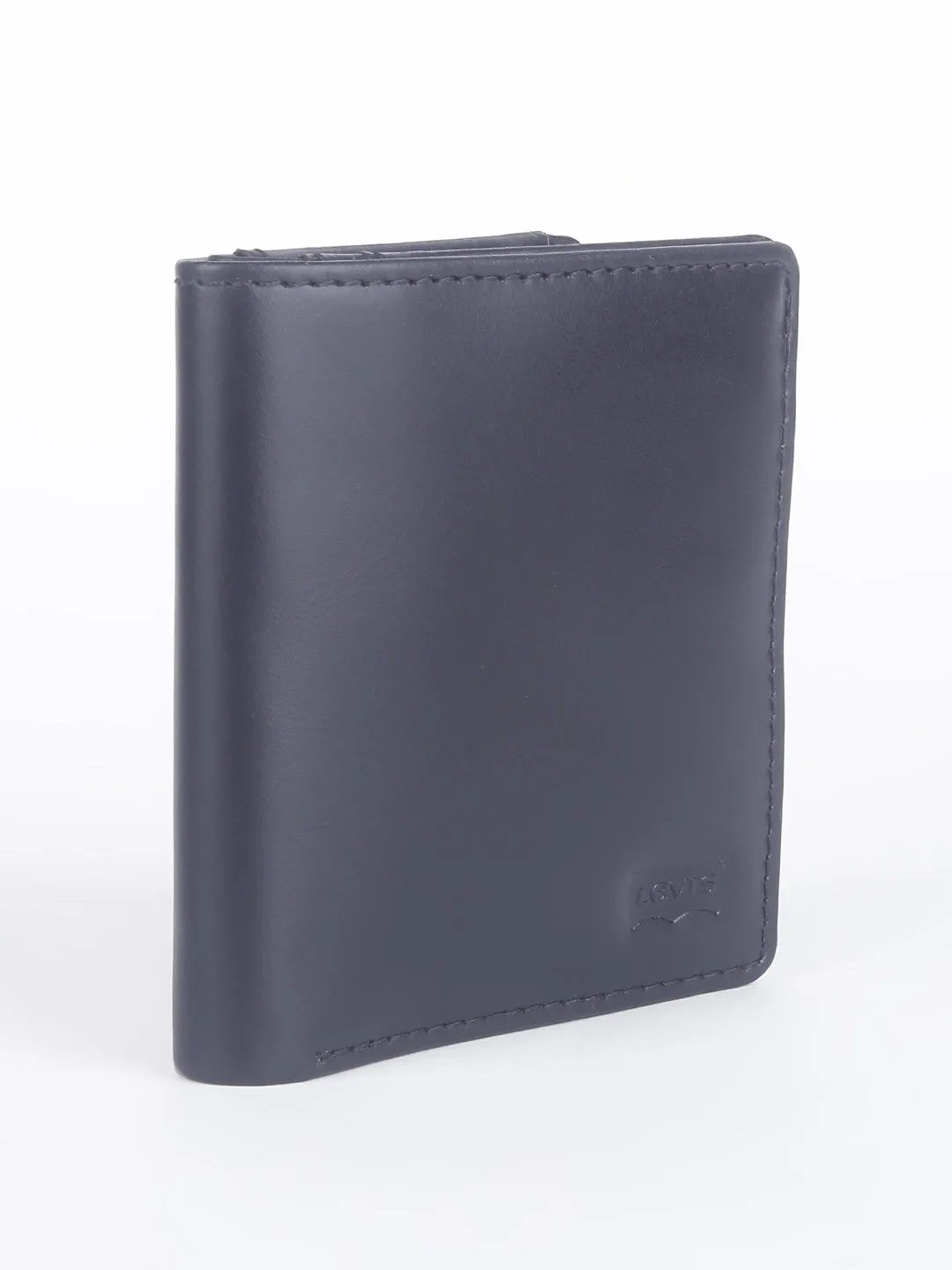 Men's Black Solid Bi-Fold Wallet