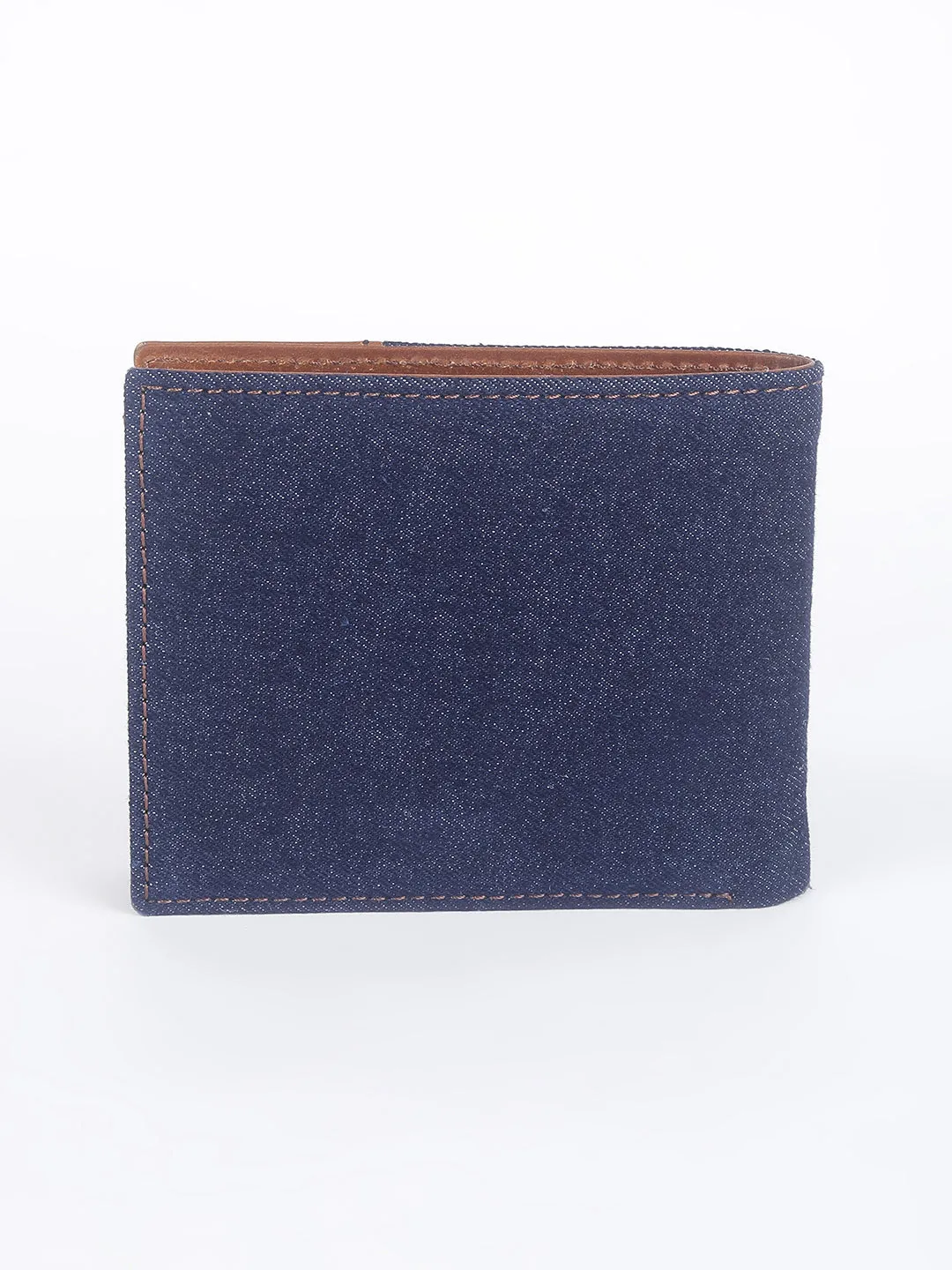 Men's Blue Colorblock Bi-Fold Wallet