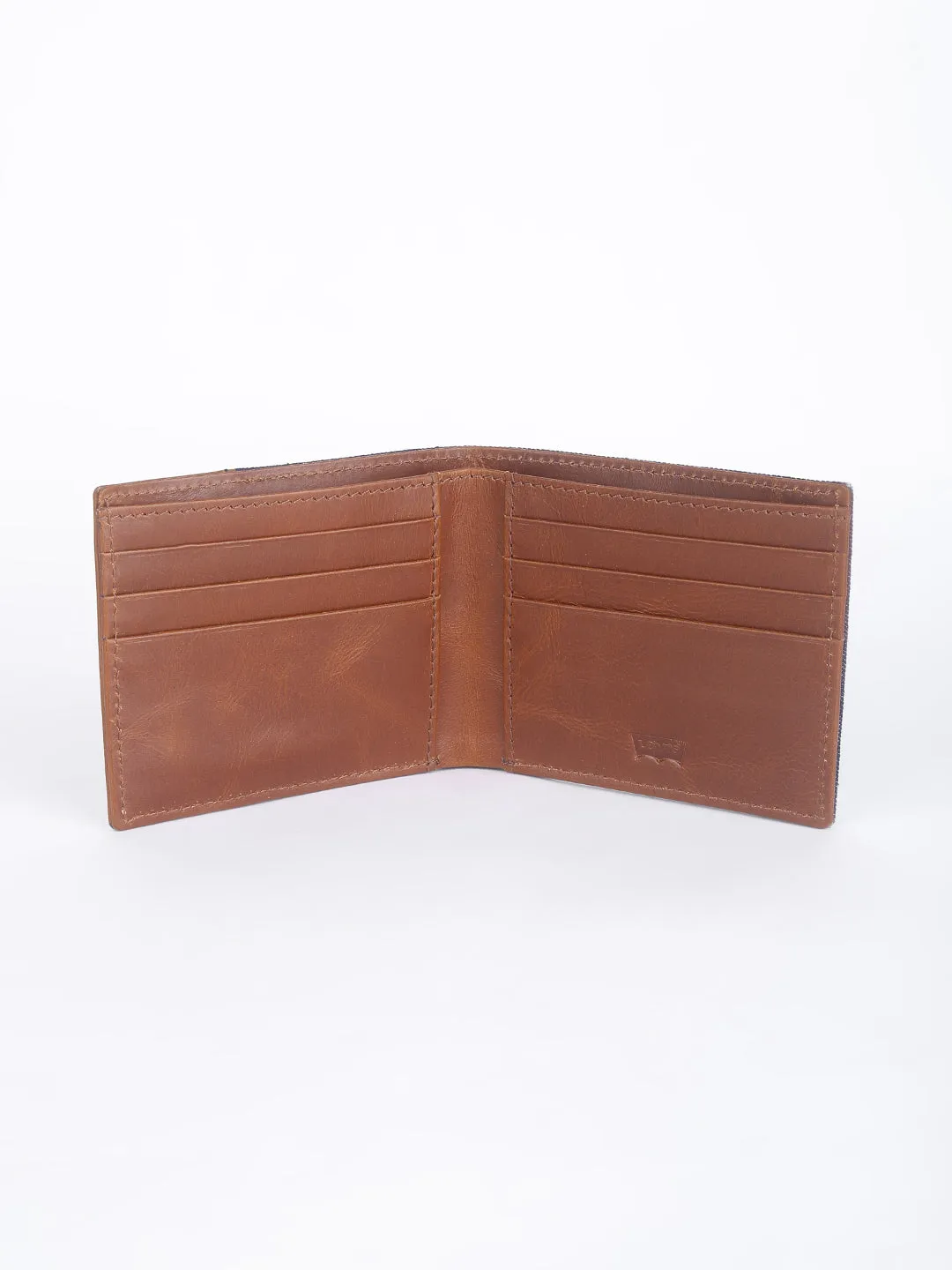 Men's Blue Colorblock Bi-Fold Wallet