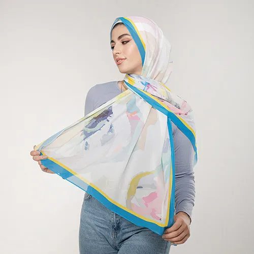 PC1133 - Sky Printed Chiffon Scarf