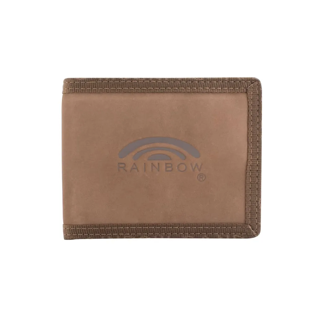 Rainbow Bi-fold Wallet w/Jacquard Webbing around the sides