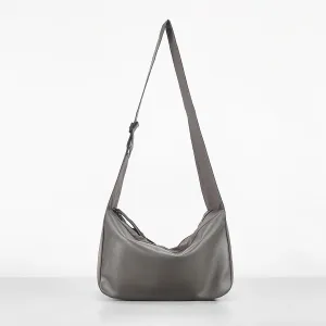 Seoul Crossbody Leather/Nylon Mix Bag | Olive / Black / Grey