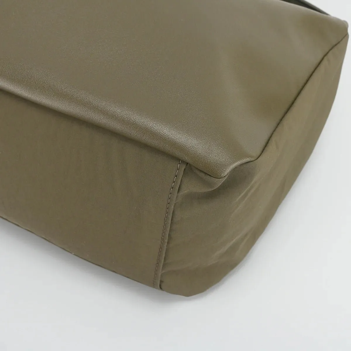 Seoul Crossbody Leather/Nylon Mix Bag | Olive / Black / Grey