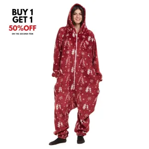 Snuggs Blanket Onesie Red Christmas Tree